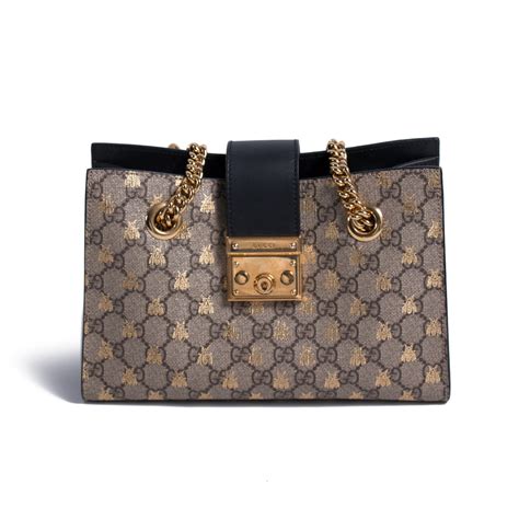 gucci padlock brown|gucci bag with bumble bee.